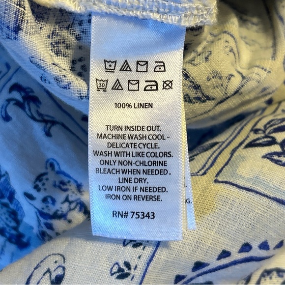 C&C California Women’s 100 % Linen Relaxed Wide Leg Crop Pant Size Large BOHO - Picture 7 of 11